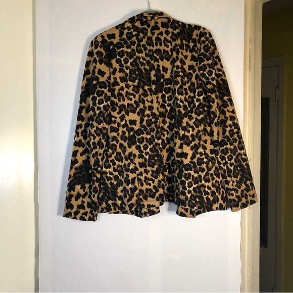 Grace Elements Animal Print Double Lapel Open Front Cardigan Blazer - Picture 8 of 10